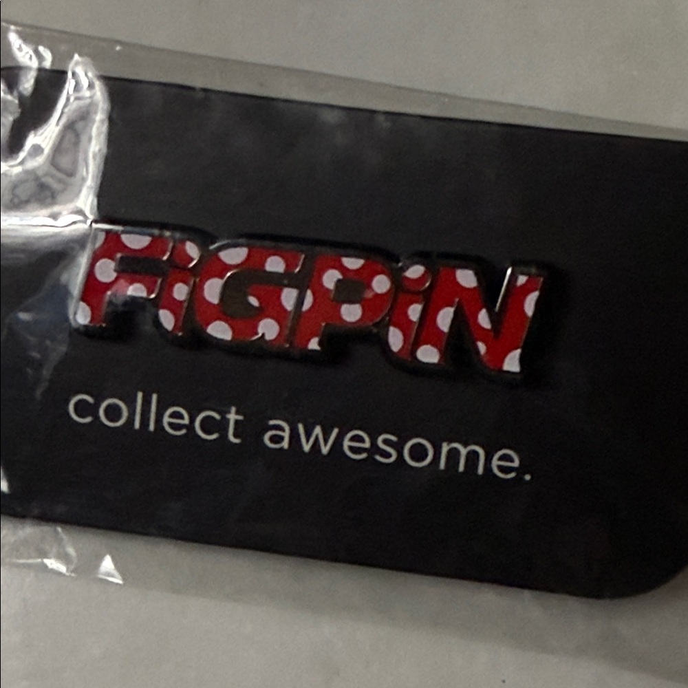 FigPin Logo Pin Disney  White Dots on Red